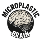 Microplastic Brain logo: a brain inside a black circle